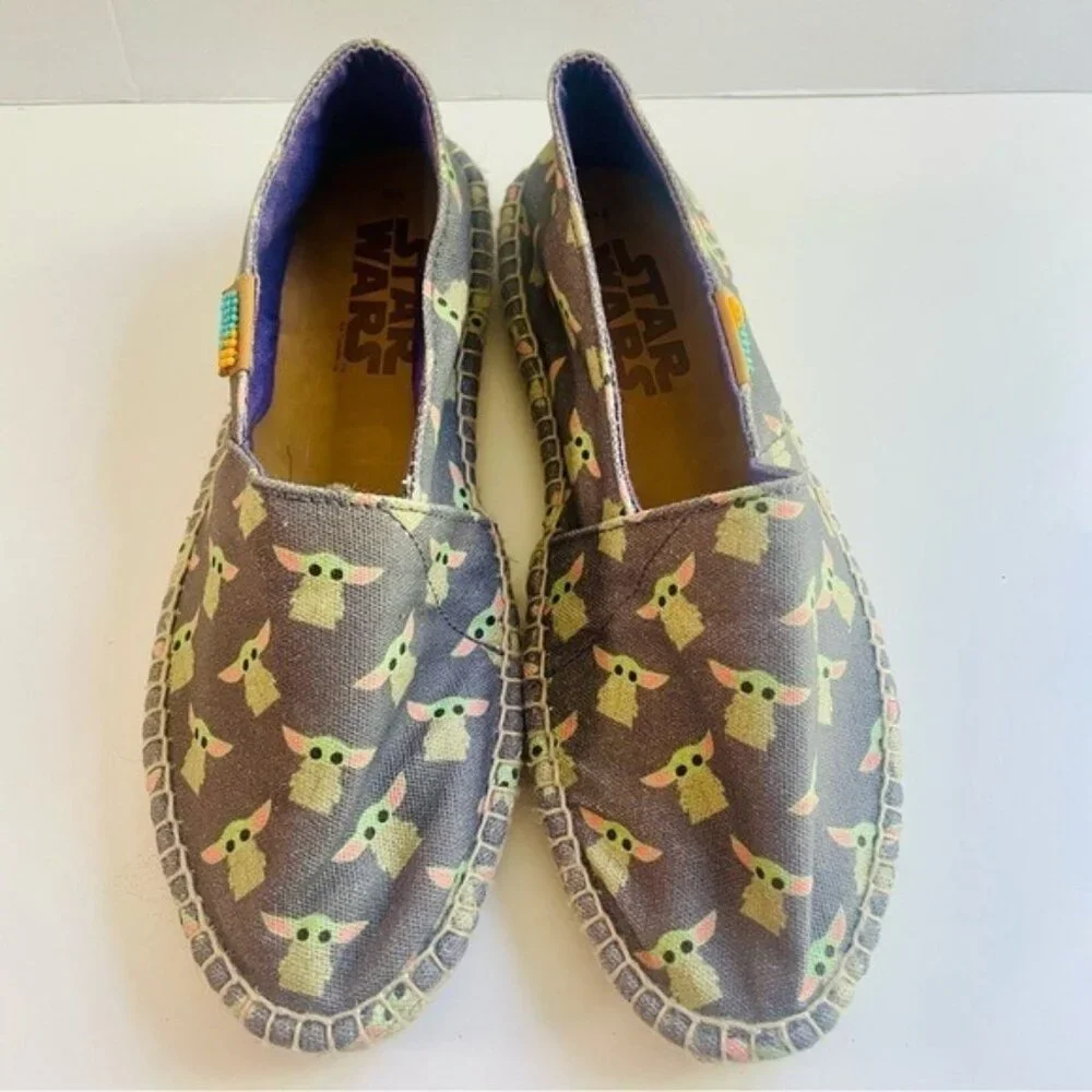 Star Wars Ubuntu Baby Yoda Grogu Slip On Loafers Size 9